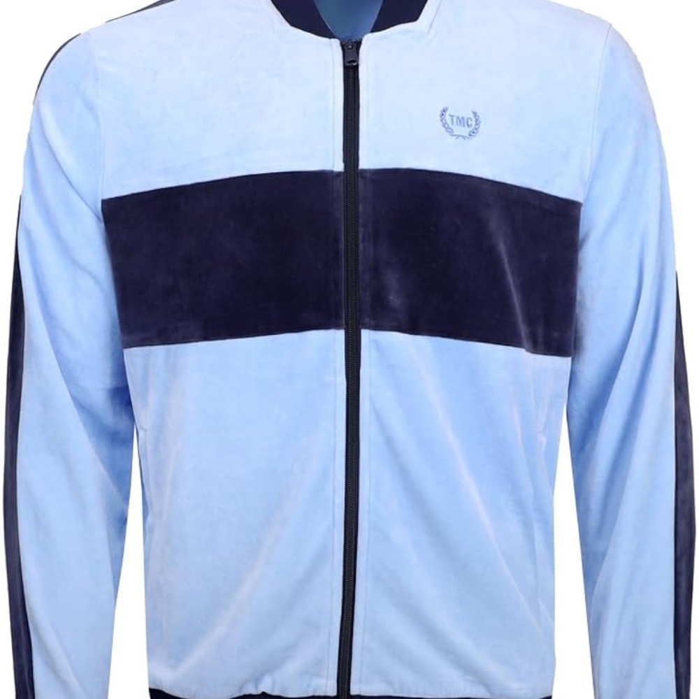 Men's Light Blue and Navy Jacket